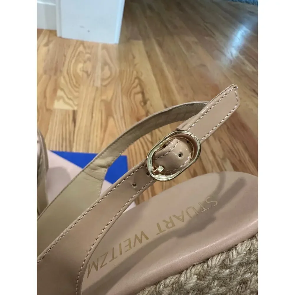 Stuart Weitzman Island Peeptoe Platform Espadrille Size 11